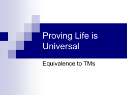 Proving Life is Universal