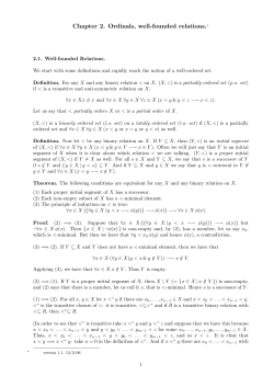 Chapter 2. Ordinals, well-founded relations.