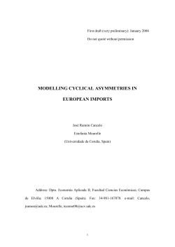 First draft (very preliminary): January 2004 Do not quote without