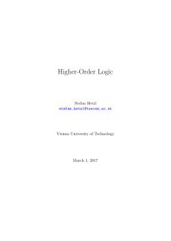 Higher-Order Logic