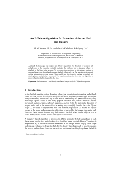 An Efficient Algorithm for Detection of Soccer Ball and Players
