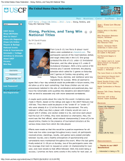 The United States Chess Federation - Xiong