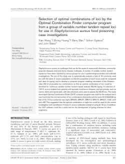 Selection of optimal combinations of loci by the Optimal