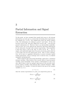 Chapter 3 Partial Information and Signal Extraction