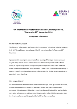 ackground - Tolerance day 2017