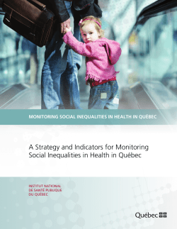 A Strategy and Indicators for Monitoring Social Inequalities