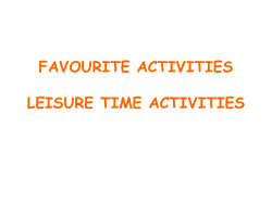 favourite activities leisure time activities