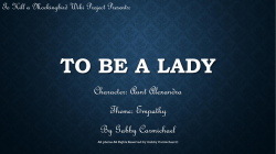 To Be a lady
