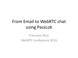 From Email to WebRTC chat using PassLok