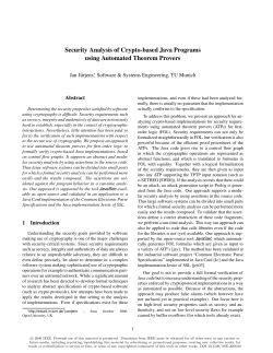 Security Analysis of Crypto-based Java Programs using