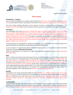 Letter of Information Template - USU Office of Research and