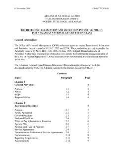 Tech Incentive Programs - Arkansas National Guard