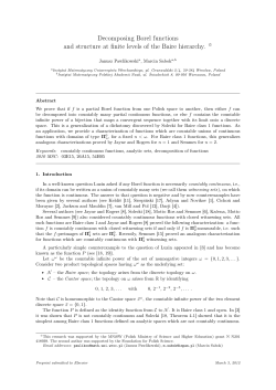 Decomposing Borel functions and structure at finite levels of the