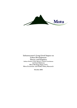 Infrastructure`s Long-Lived Impact on Urban Development: Theory
