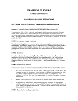 AdoptedRules02008-00606 - Colorado Secretary of State