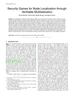 Security Games for Node Localization through Verifiable