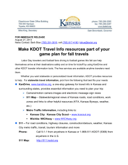 Make KDOT Travel Info resources part of your game plan for fall travels