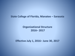 Organizational Structure - State College of Florida