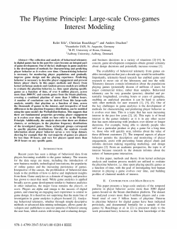 The Playtime Principle: Large-scale Cross-games