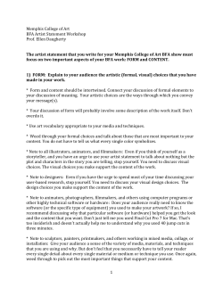 BFA Artist Statement Workshop 2