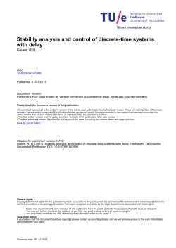 Stability analysis and control of discrete-time systems with delay