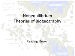 Nonequilibrium Theories of Biogeography
