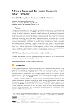 A Formal Framework for Precise Parametric WCET Formulas