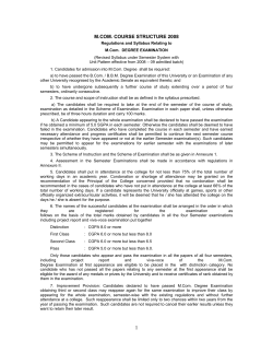 M.Com. Course Structure 2008 Regulations and Syllabus Relating
