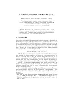 A Simple Refinement Language for CASL