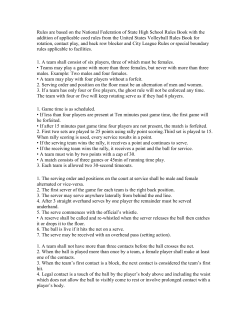 Rules are based on the National Federation of