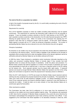 EU remit on corporation tax matters | Tax | BEPS