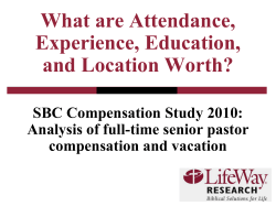 SBC Compensation Study 2010: Analysis of full-time