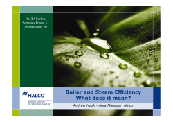 Boiler and Steam Efficiency What does it mean?