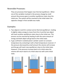 Reversible Processes: They are processes that happen near