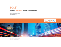 Business Outcome Lifecycle Transformation