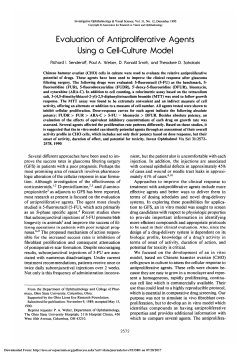 Evaluation of antiproliferative agents using a cell-culture model.
