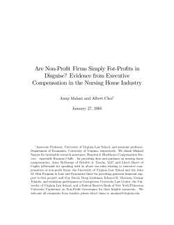 Are Non-Profit Firms Simply For-Profits in Disguise?