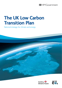 UK Low Carbon Transition Plan National strategy for