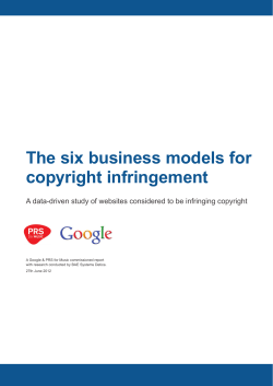 The six business models for copyright infringement