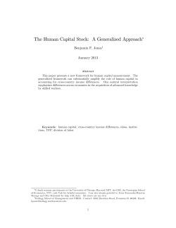 The Human Capital Stock: A Generalized Approach"