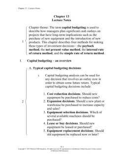 net present value method - McGraw