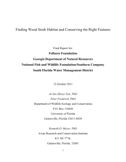 Interim Report for - Wildlife Ecology and Conservation