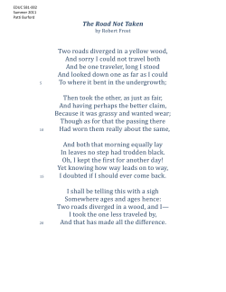 Socratic Seminar-The Road Not Taken by Robert Frost