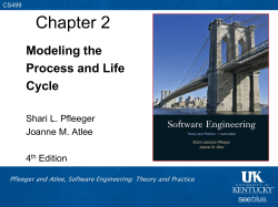2.3 Tools and Techniques for Process Modeling Static Modeling: Lai