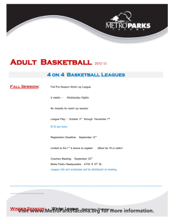 Adult Basketball - Metro Parks Tacoma