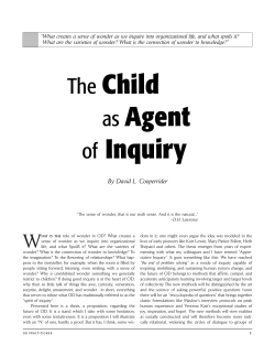 The Child as Agent of Inquiry