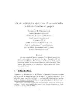 On the asymptotic spectrum of random walks on