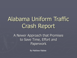 Alabama Uniform Traffic Crash Report