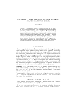 THE MAJORITY RULE AND COMBINATORIAL