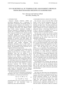 1D-VAR Retrieval of Temperature and Humidity Profiles from